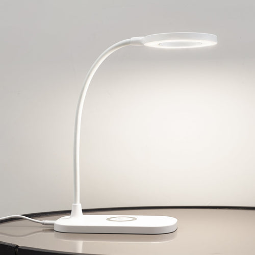 LED bordlampe Siona hvit CCT dimbar med ladestation forfra