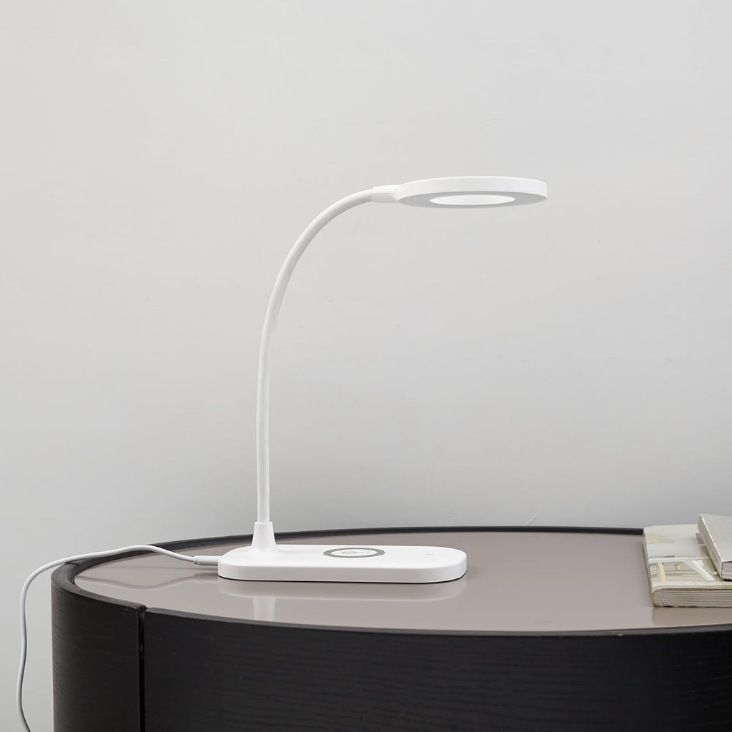 LED bordlampe Siona hvit CCT dimbar med ladestation detalj av dimmer