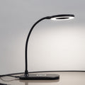 LED bordlampe Siona svart CCT dimbar med ladestasjon forfra