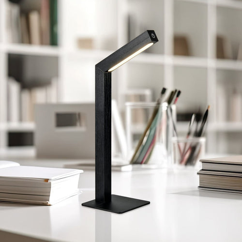 LED bordlampe Skip dimbar MDF svart 37,5 cm forfra