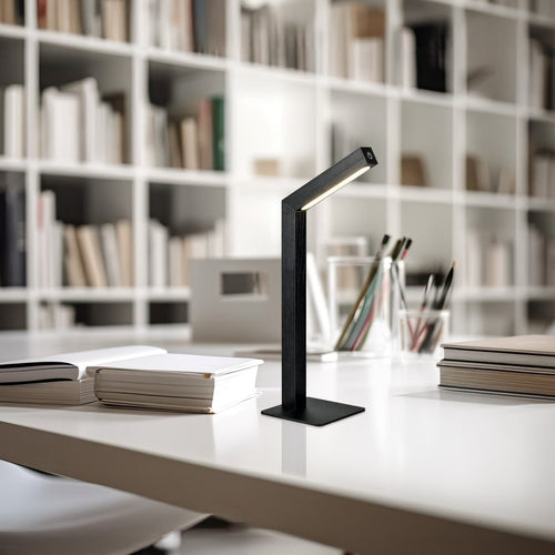 LED bordlampe Skip dimbar MDF svart 37,5 cm bakside