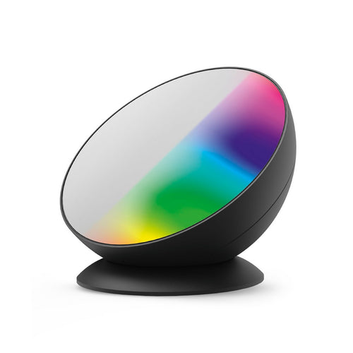 LED bordlampe smart WiFi RGBW dimbar svart Ø17,5 cm forfra
