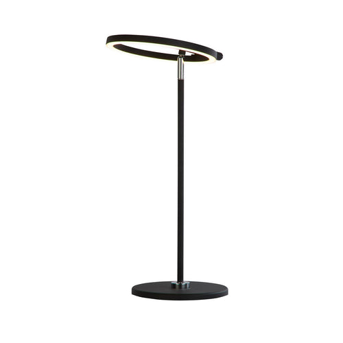 LED bordlampe Space dimbar svart metall 12W front