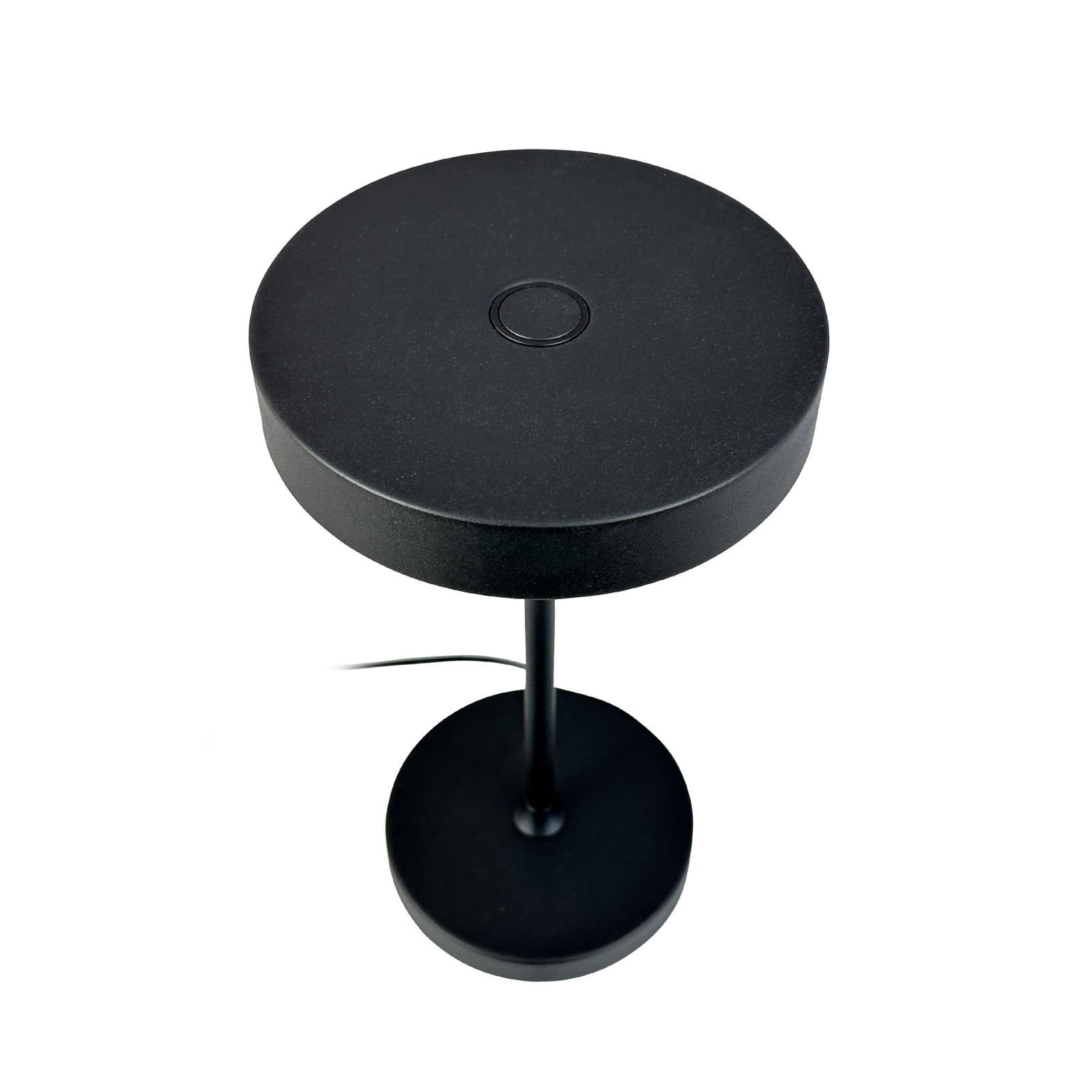 LED bordlampe Starlight dimbar svart Ø14 cm detalj av touchdimmer