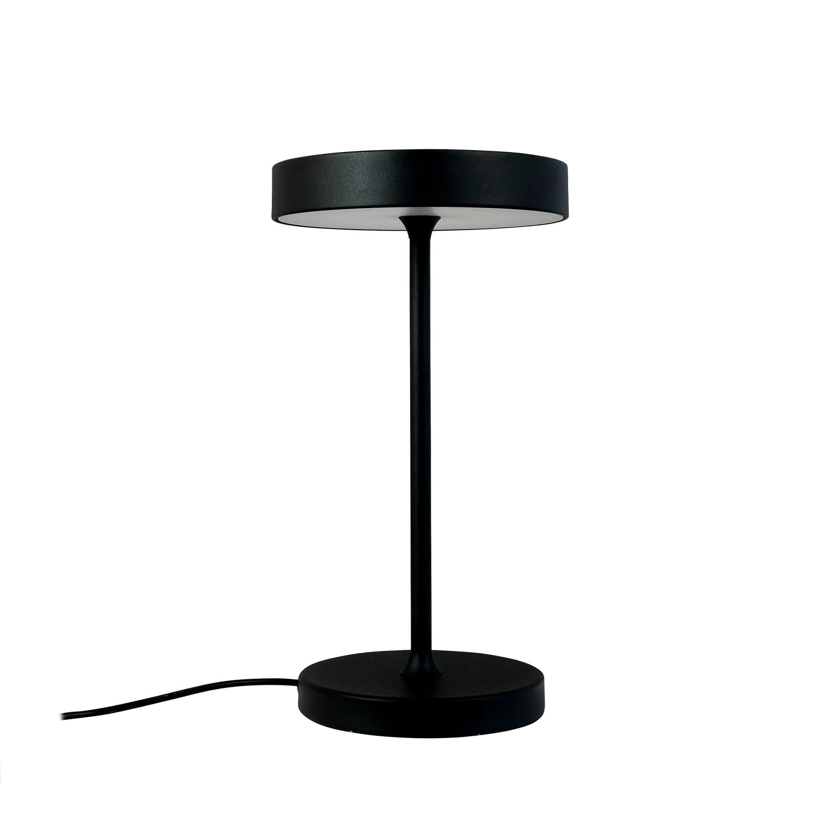 LED bordlampe Starlight dimbar svart Ø14 cm montert på bord