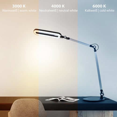 LED bordlampe Swan CCT dimbar svart plast bakside