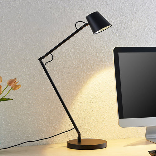 LED bordlampe Tarris dimbar svart høyde 46 cm forfra