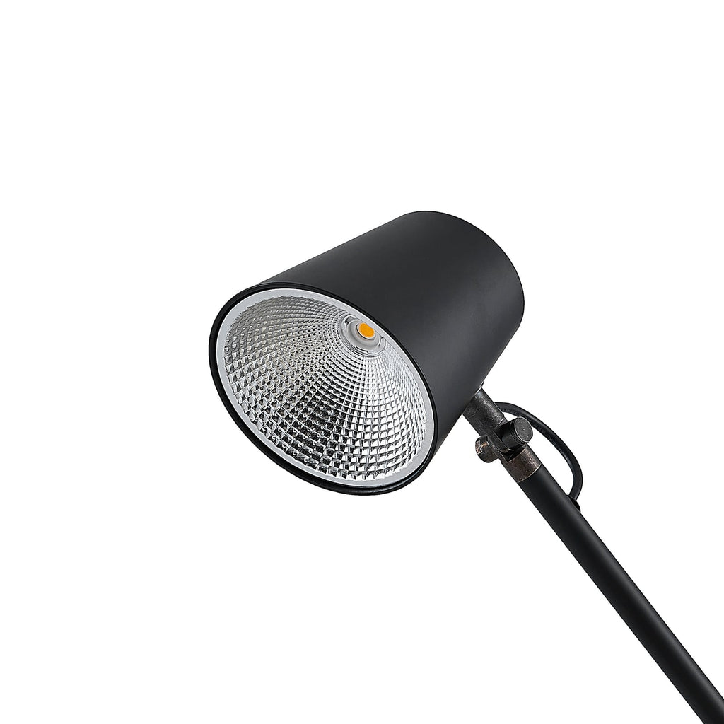 LED bordlampe Tarris dimbar svart høyde 46 cm montert på skrivebord
