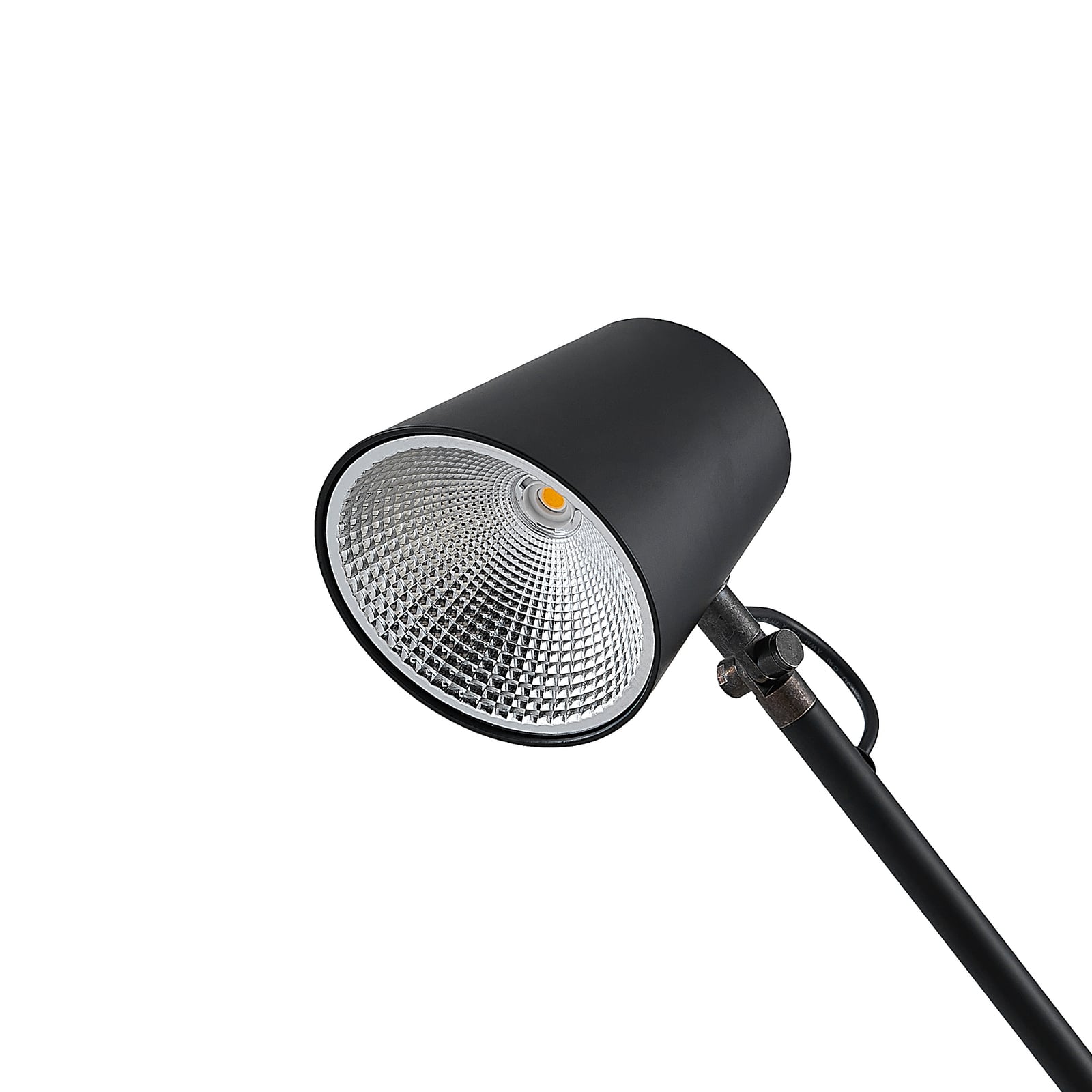 LED bordlampe Tarris dimbar svart høyde 46 cm montert på skrivebord
