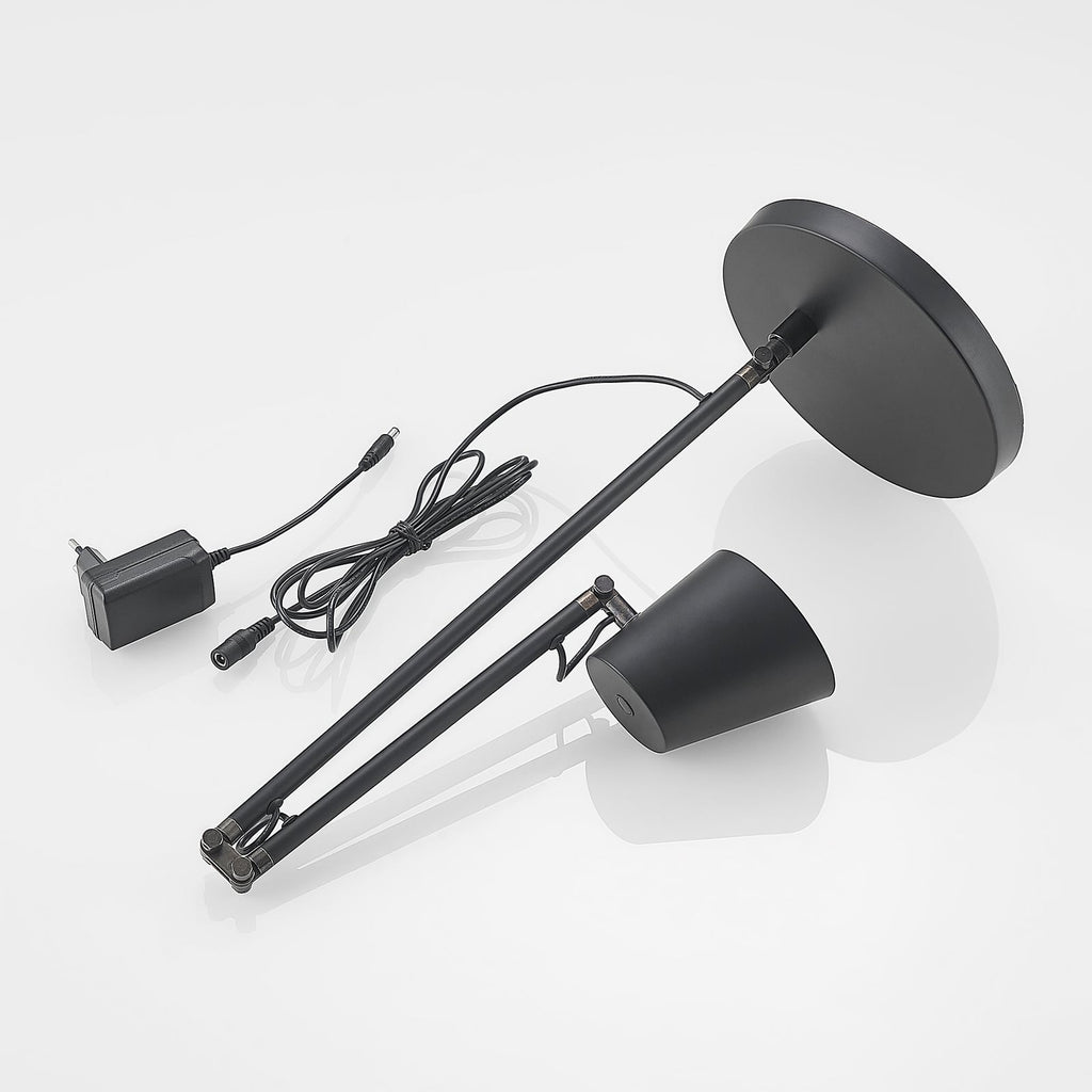 LED bordlampe Tarris dimbar svart høyde 46 cm bryter på kabel