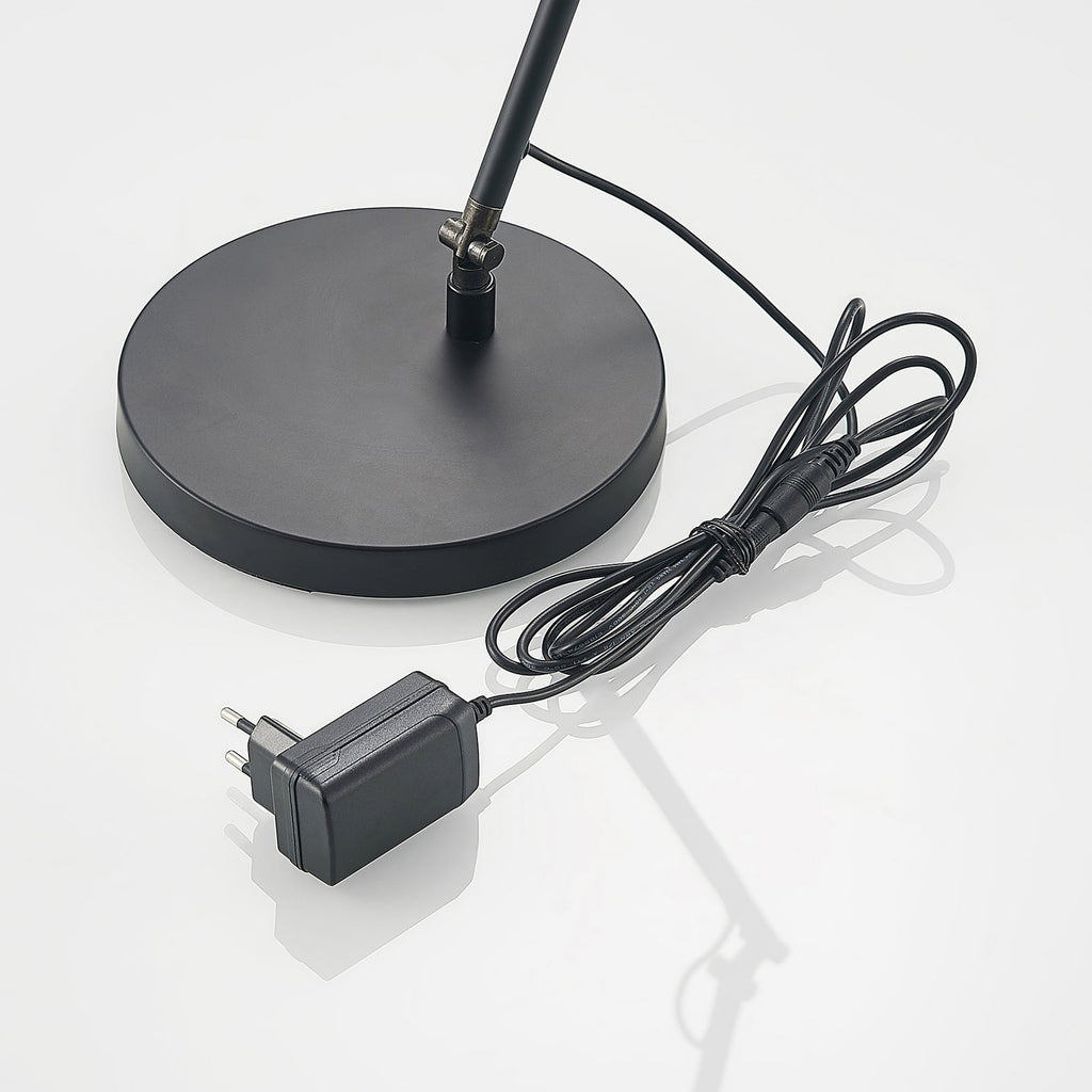 LED bordlampe Tarris dimbar svart høyde 46 cm detalj av lampefot