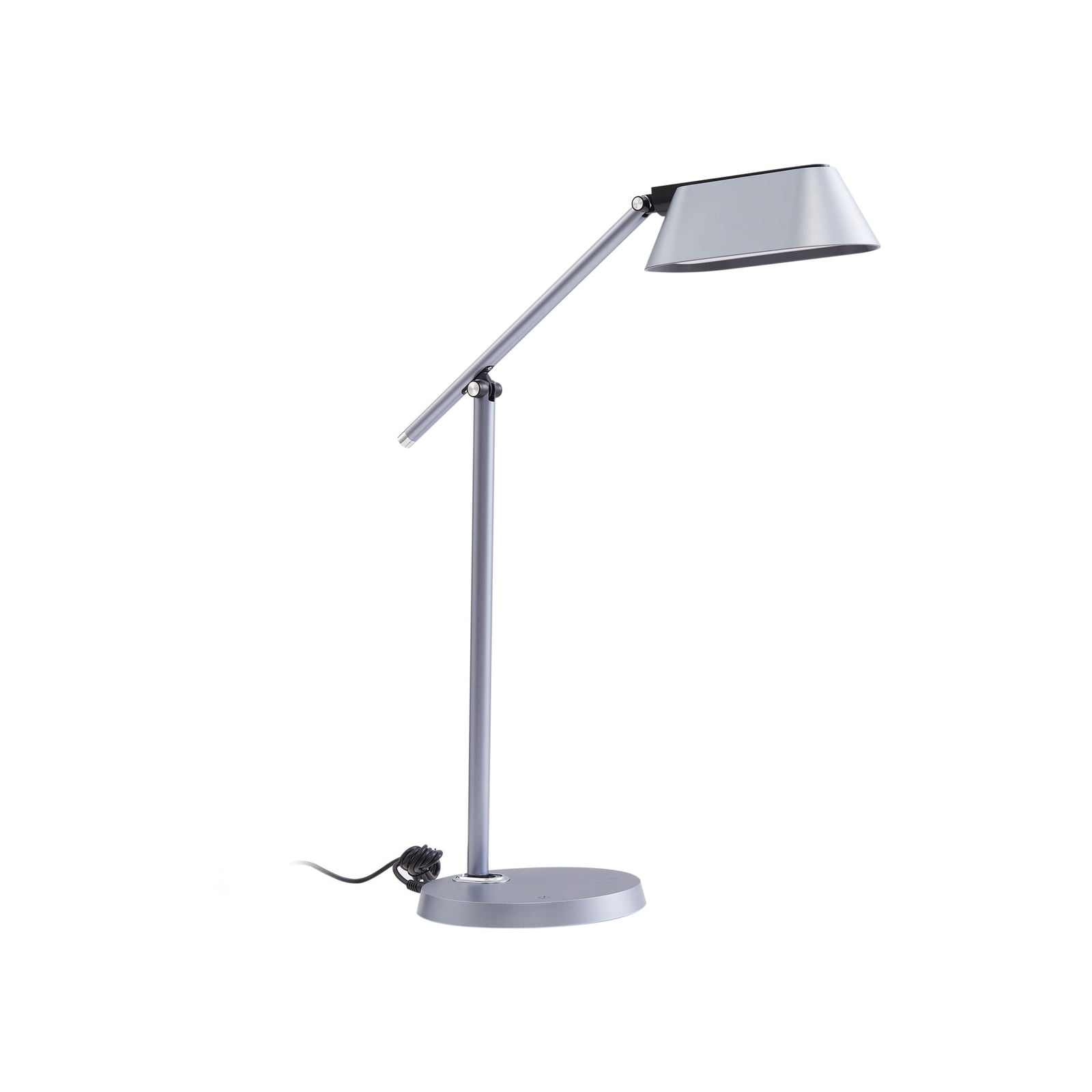 LED bordlampe Thies dimbar grå aluminium montert på bord
