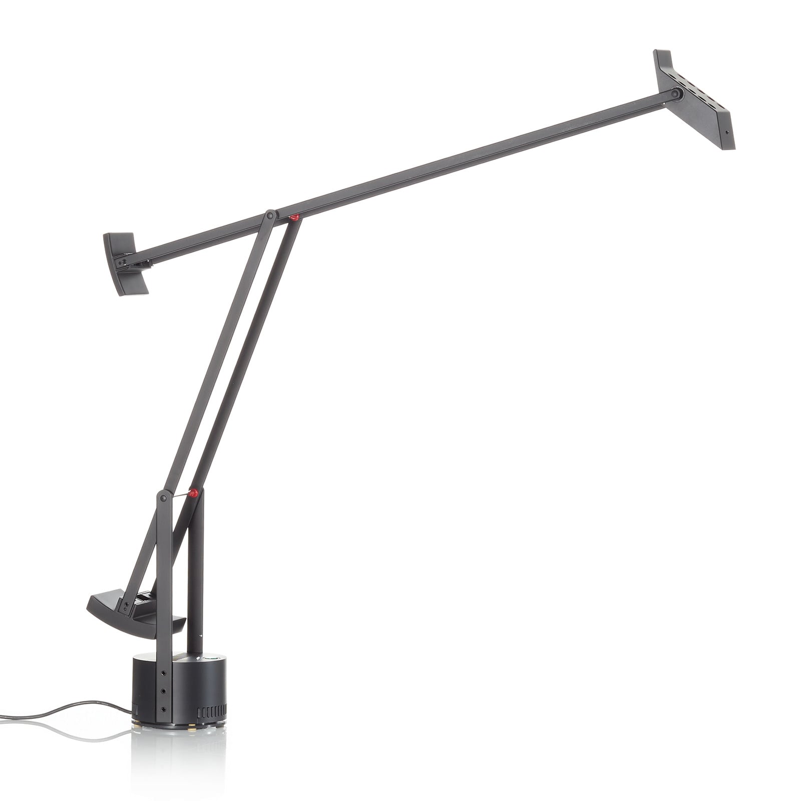 Detalj av LED bordlampe Tizio dimbar svart aluminium 3000K