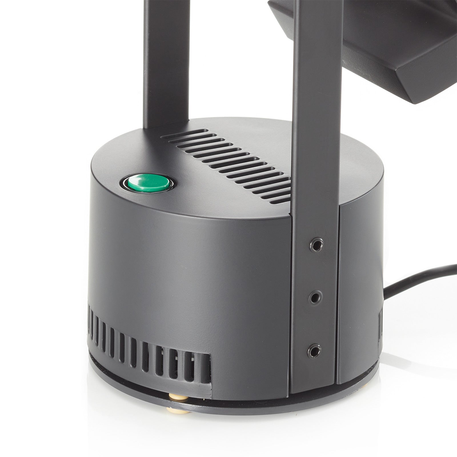Sideprofil av LED bordlampe Tizio dimbar svart aluminium 3000K
