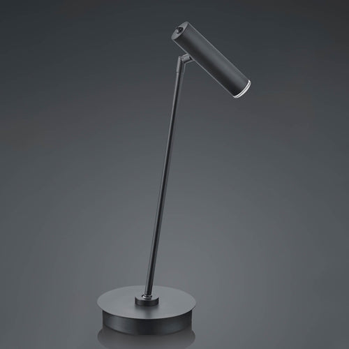 LED bordlampe Tom dimbar svart rustfritt stål forfra