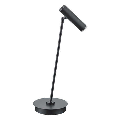 LED bordlampe Tom dimbar svart rustfritt stål bakside