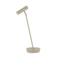 LED-bordlampe Tom Pro dimbar CCT sandfarget forfra