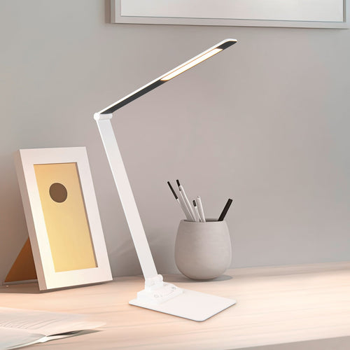 LED bordlampe Travis dimbar hvit CCT berøringsdimmer USB forfra