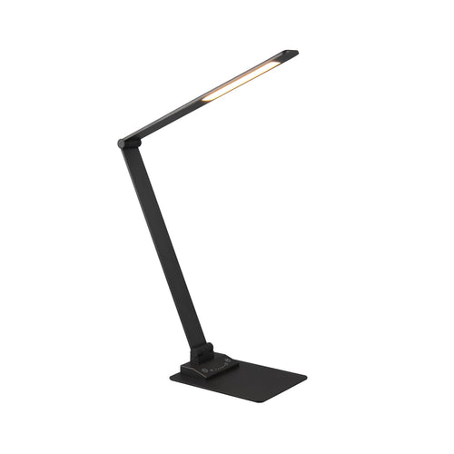LED bordlampe Travis dimbar CCT touch USB svart matt forfra