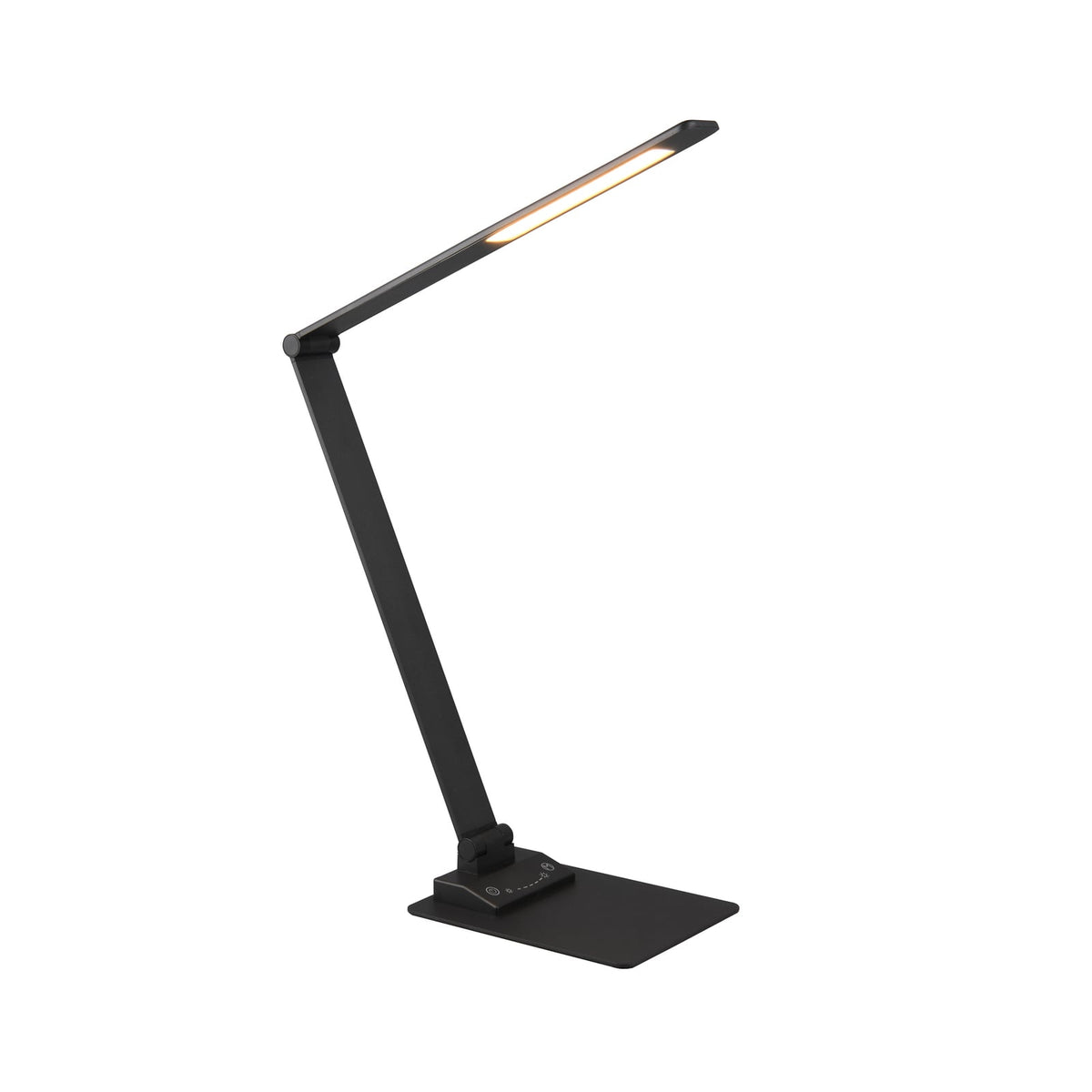 LED bordlampe Travis dimbar CCT touch USB svart matt forfra