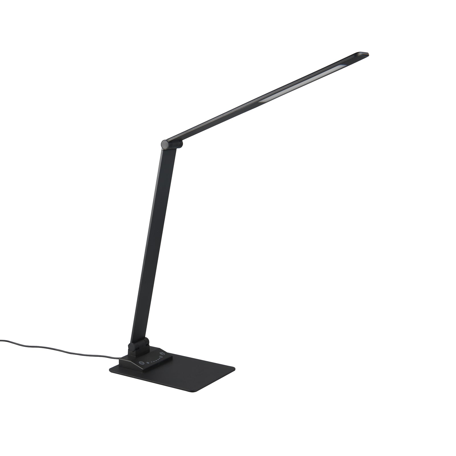 LED bordlampe Travis dimbar CCT touch USB svart matt montert på skrivebord