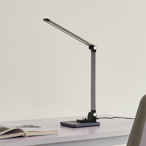 LED bordlampe Valtaris CCT dimbar grå aluminium 43 cm bakside