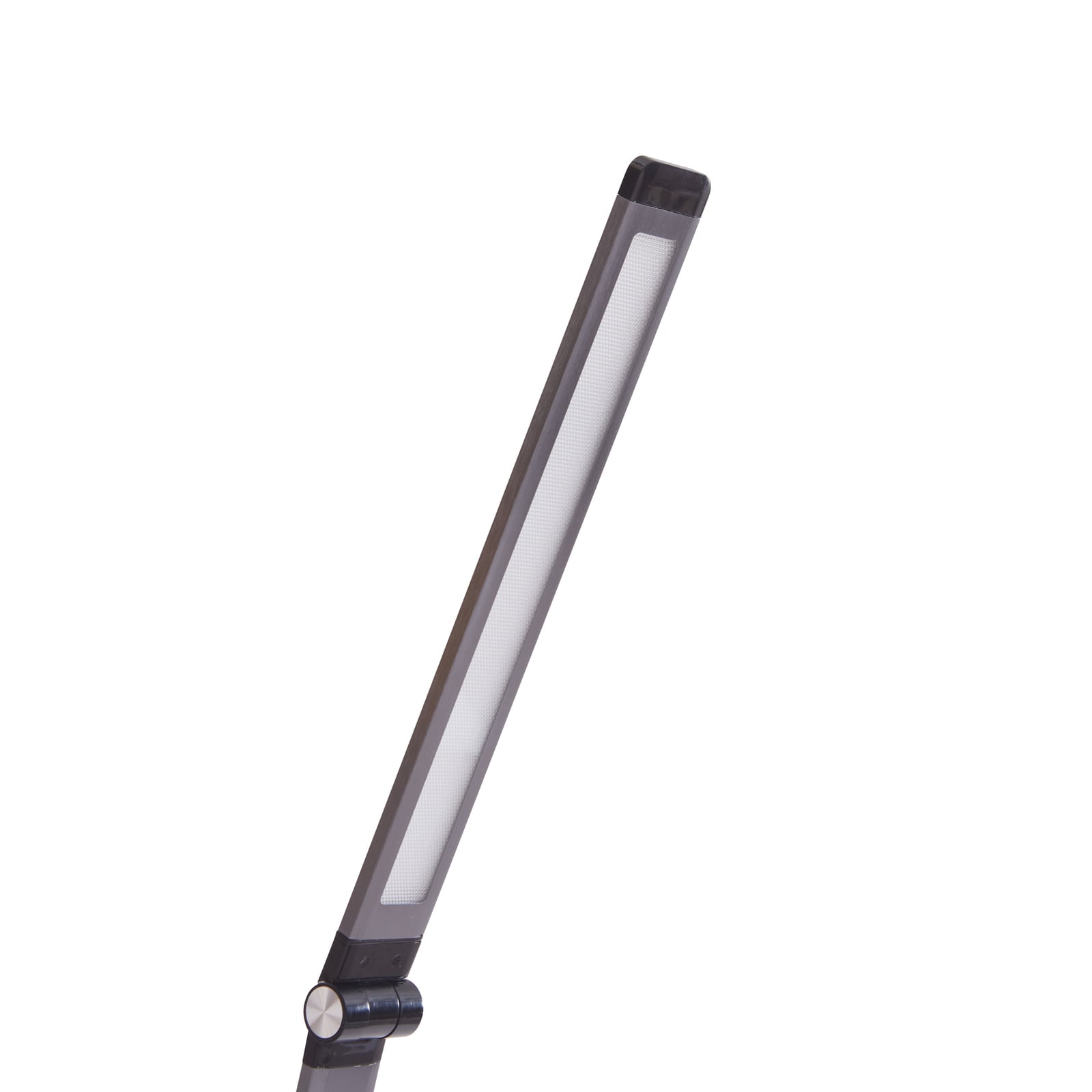 LED bordlampe Valtaris CCT dimbar grå aluminium 43 cm nærbilde av trådløs ladestasjon