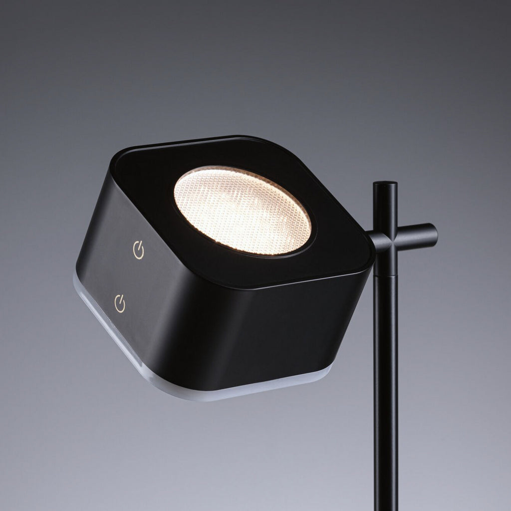 LED bordlampe Varia oppladbar dimbar CCT svart 37 cm lys i dagslys