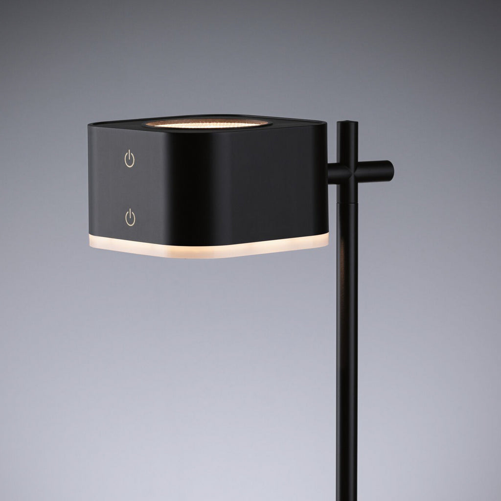 LED bordlampe Varia oppladbar dimbar CCT svart 37 cm touch dimmer detalj