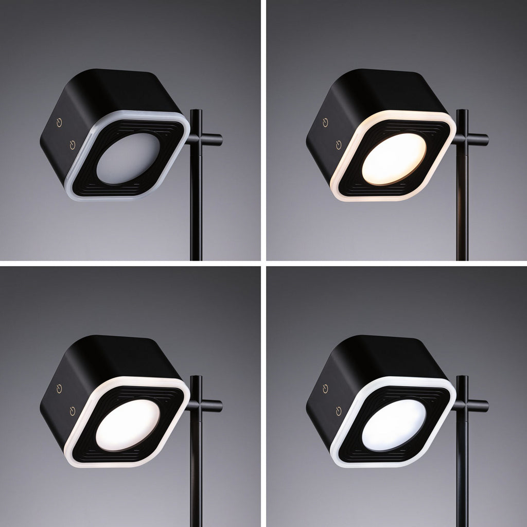 LED bordlampe Varia oppladbar dimbar CCT svart 37 cm materialer plast og metall