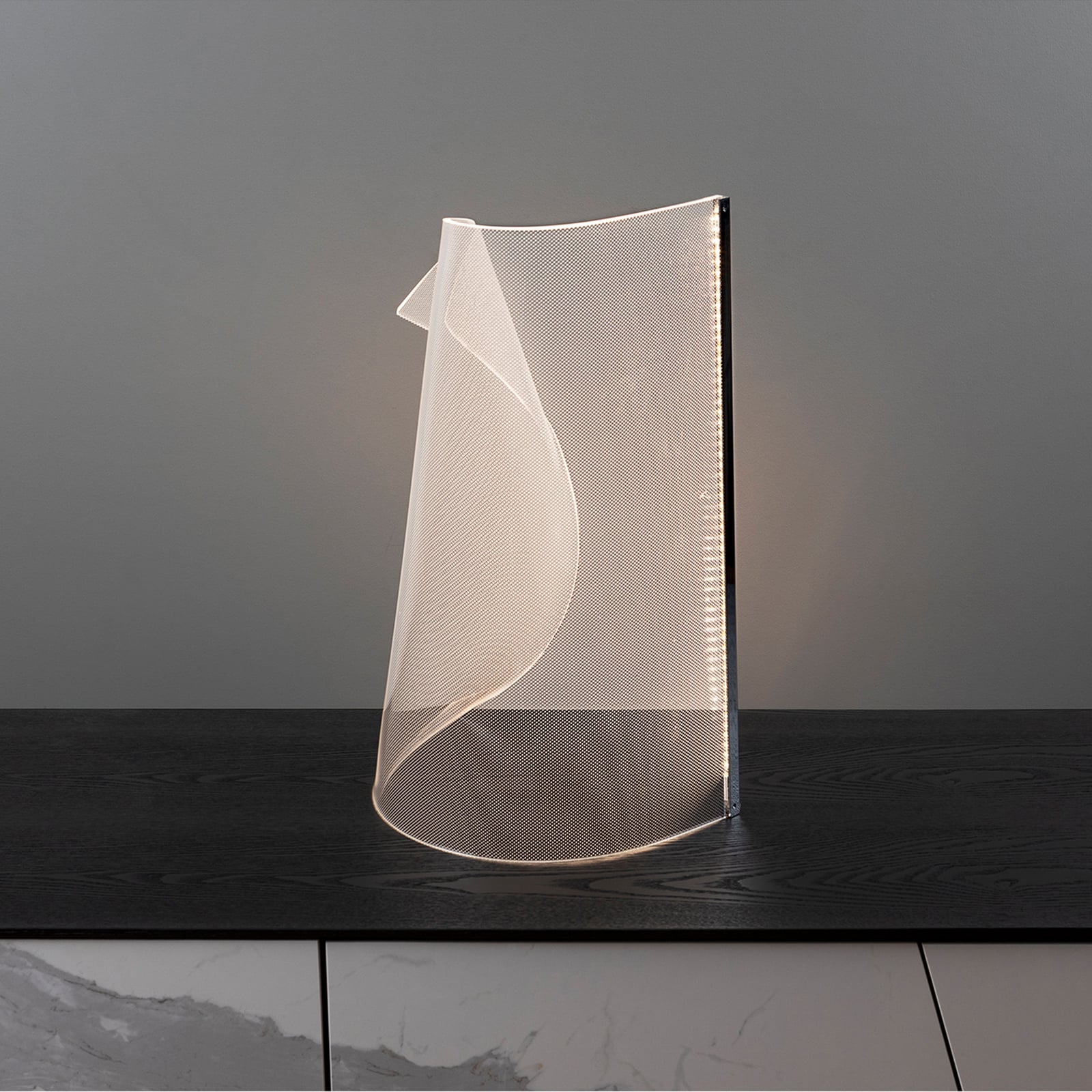 LED-bordlampe Velos II krom dimbar metakrylat 10W nærbilde av dimmer