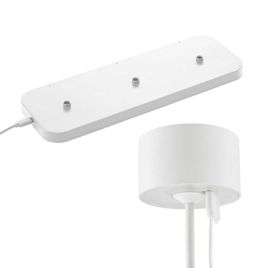 LED bordlampe Veluna oppladbar 3-pk hvit CCT IP44 med USB-C ladekabel