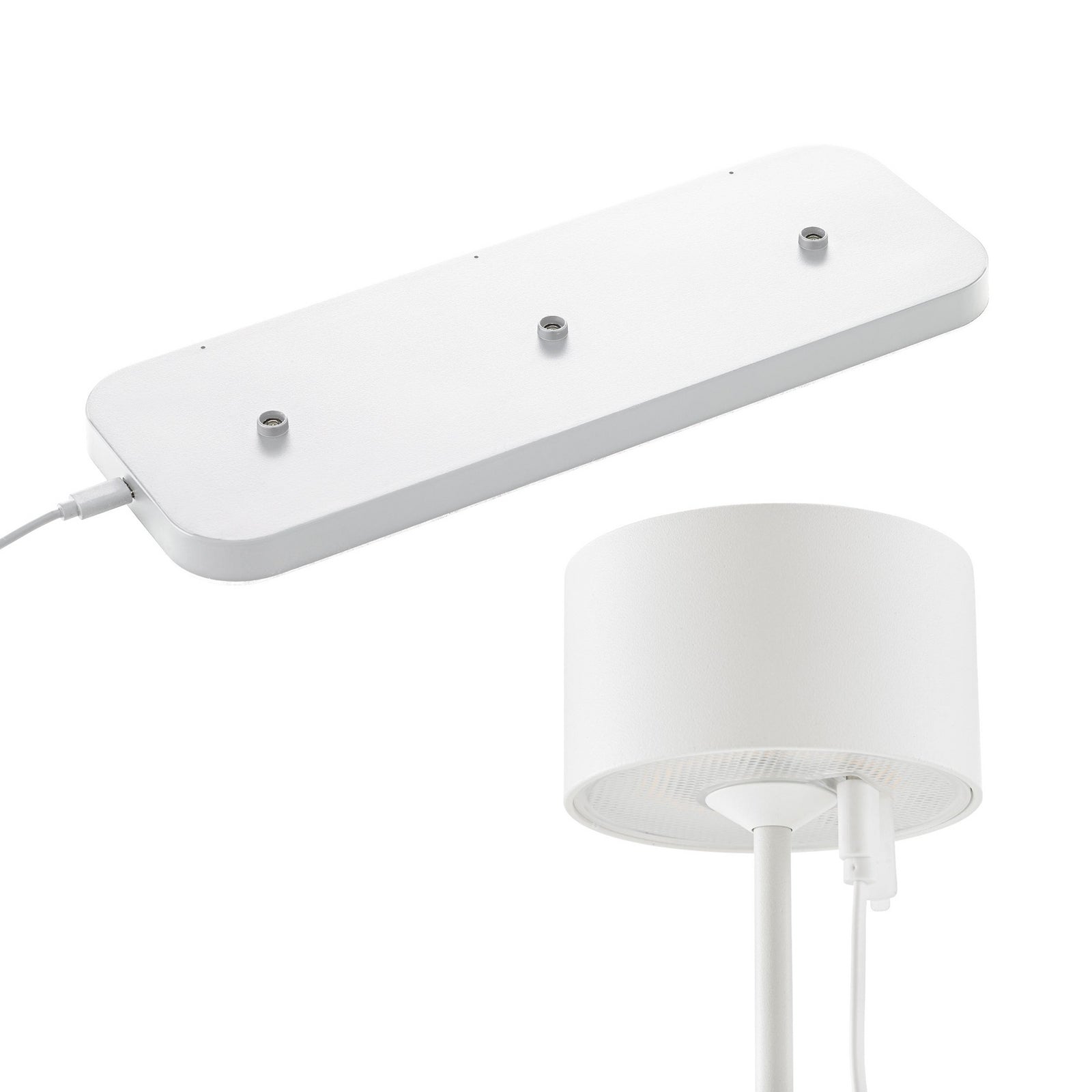 LED bordlampe Veluna oppladbar 3-pk hvit CCT IP44 med USB-C ladekabel