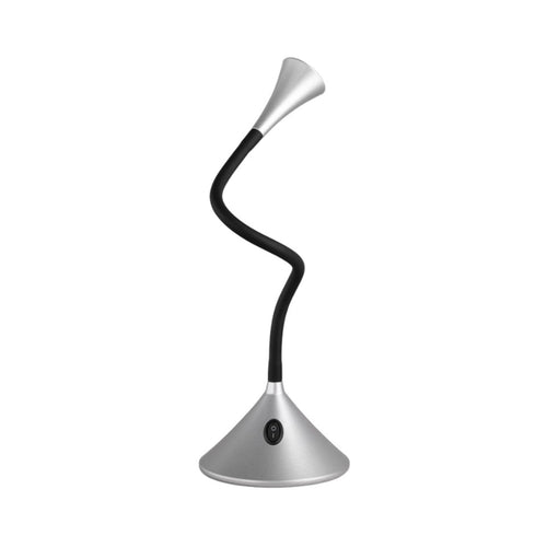 LED bordlampe Viper fleksibel sølv/svart detalj av arm