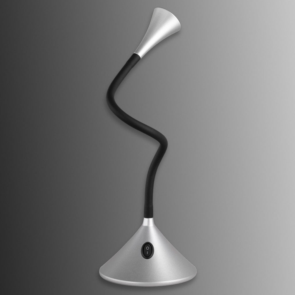 LED bordlampe Viper fleksibel sølv/svart forfra
