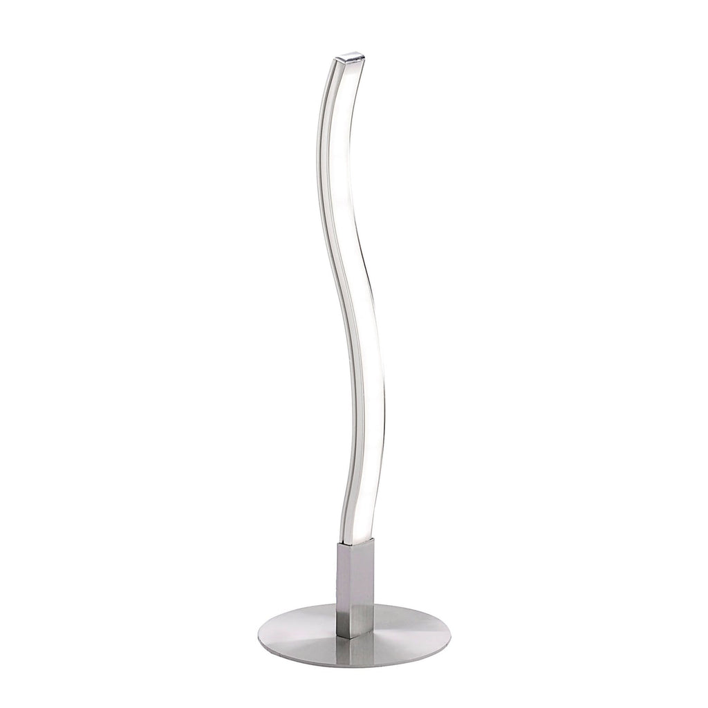 LED bordlampe Wave varmhvit 3000K 30 cm hvit/sølv bakside