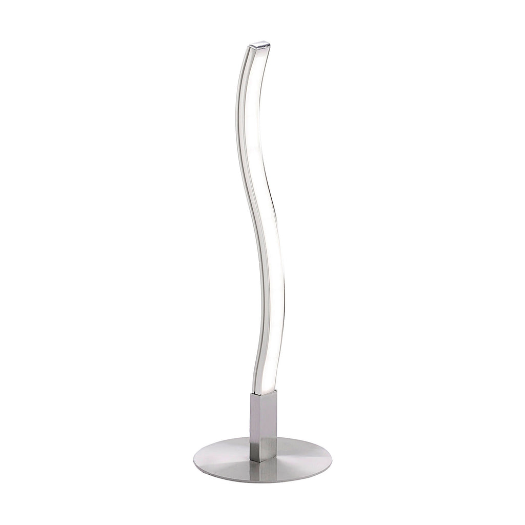 LED bordlampe Wave varmhvit 3000K 30 cm hvit/sølv med kabel