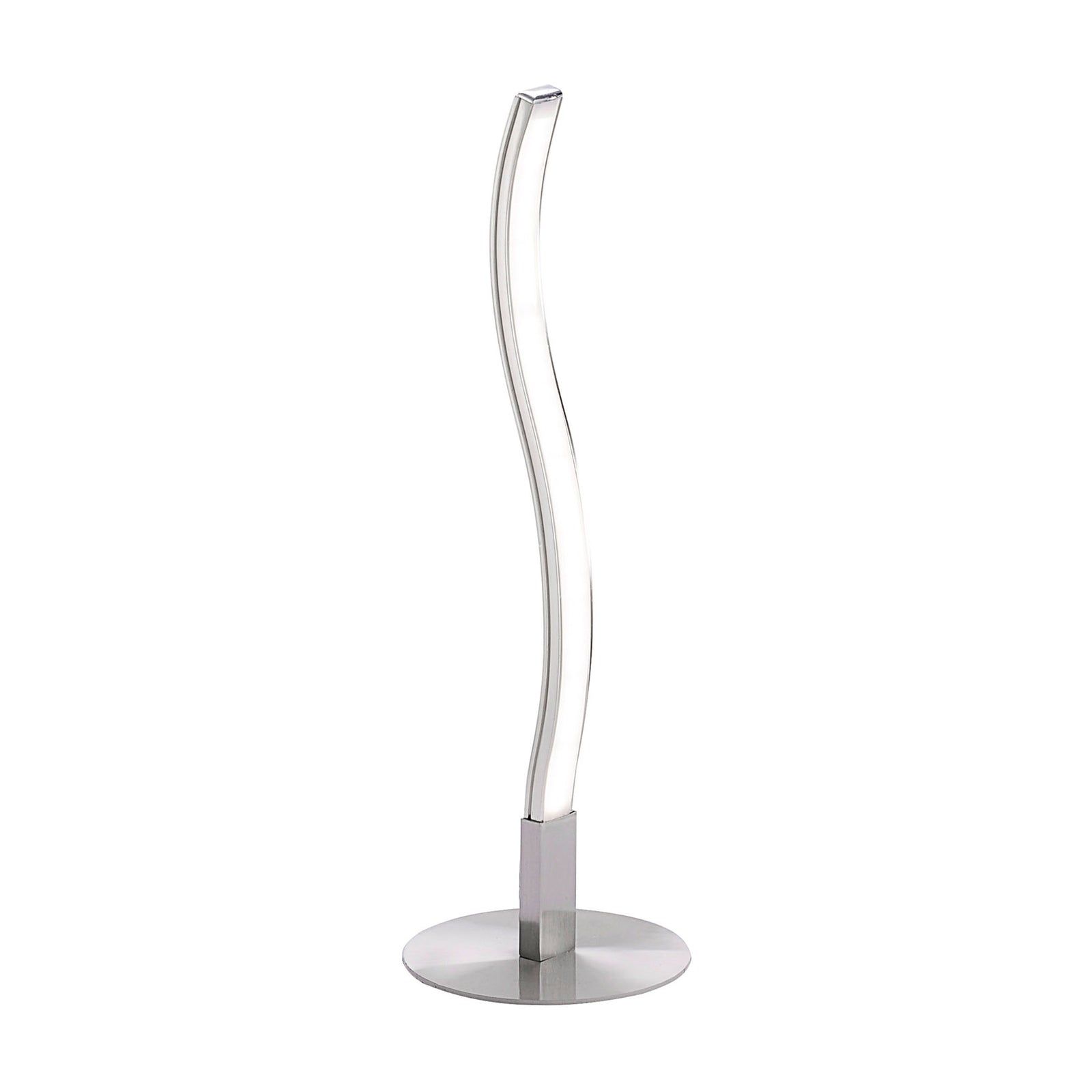 LED bordlampe Wave varmhvit 3000K 30 cm hvit/sølv med kabel