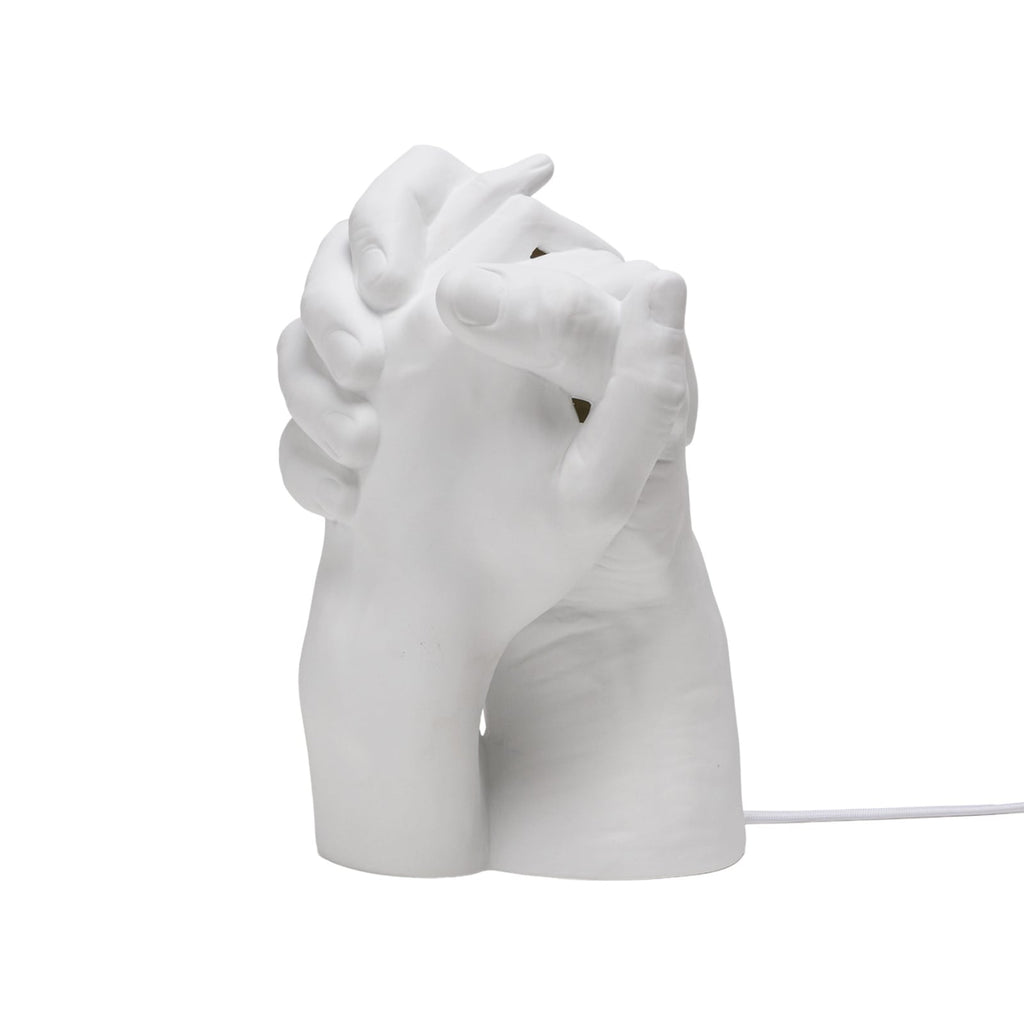 Detalj av LED bordlampe With Me porselen hvit E14 32 cm