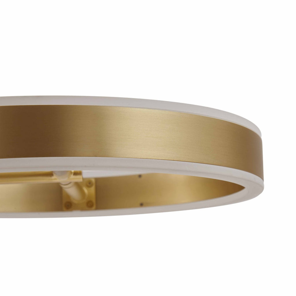 LED bordlampe Yekta dimbar messingfarget Ø30 cm svingbar lyskilde