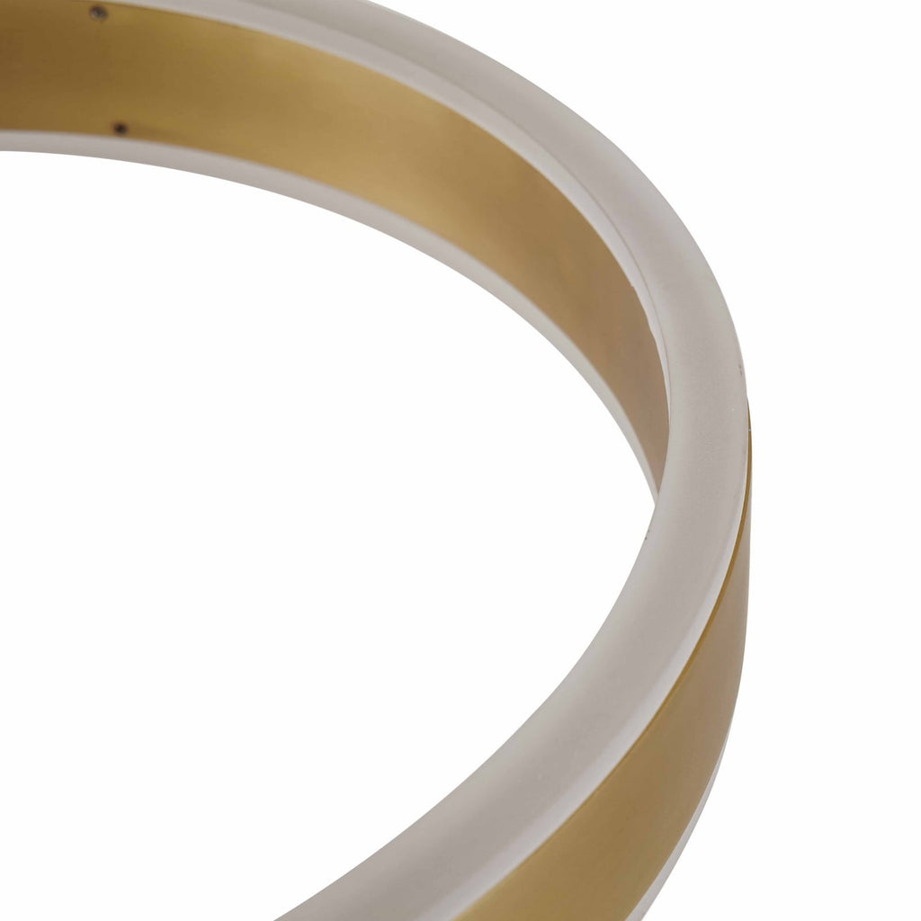 LED bordlampe Yekta dimbar messingfarget Ø30 cm detalj av fot
