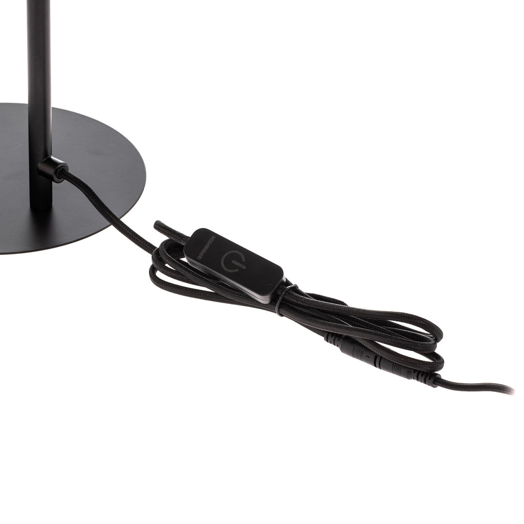 LED bordlampe Yekta dimbar svart sideprofil