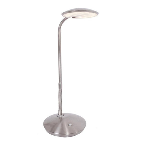 LED bordlampe Zenith dimbar CCT børstet stål 42 cm forfra