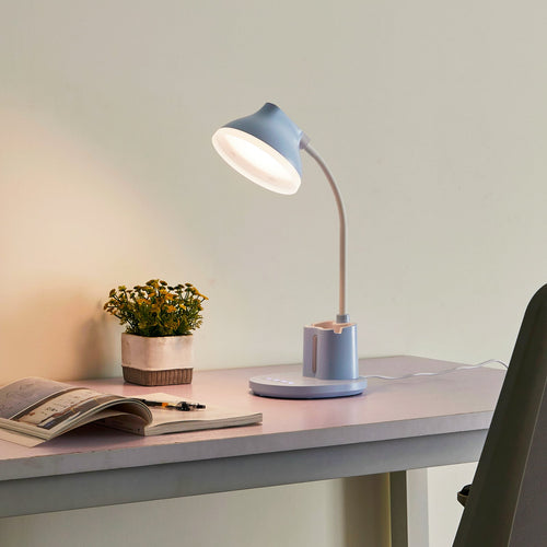 LED bordlampe Zephyra blå CCT dimbar forfra