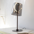LED bordlampe Zula røykgrå glass dimbar 42 cm forfra