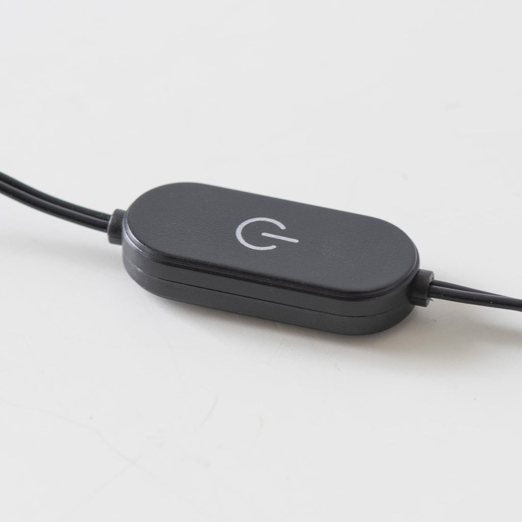 LED bordlampe Zula røykgrå glass dimbar 42 cm med bryter på kabel