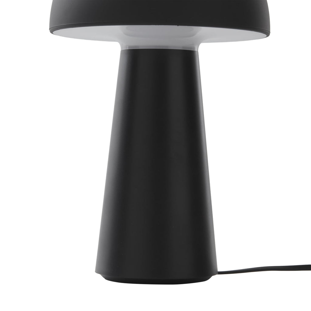 LED bordlampe Zyre dimbar svart IP44 med akku lades med USB-C kabel