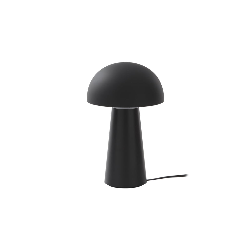 LED bordlampe Zyre dimbar svart IP44 med akku montert i stue