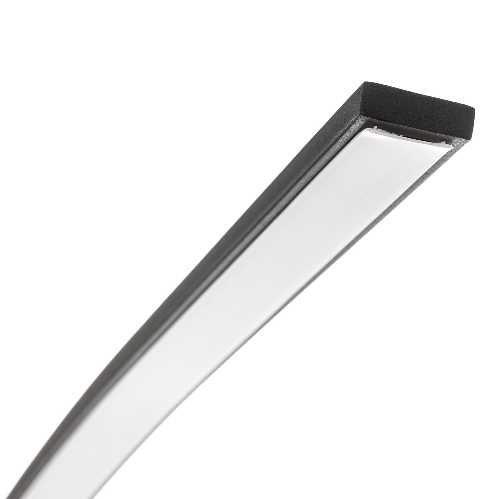 Nærbilde av dimmer på LED buegulvlampe Bangkok
