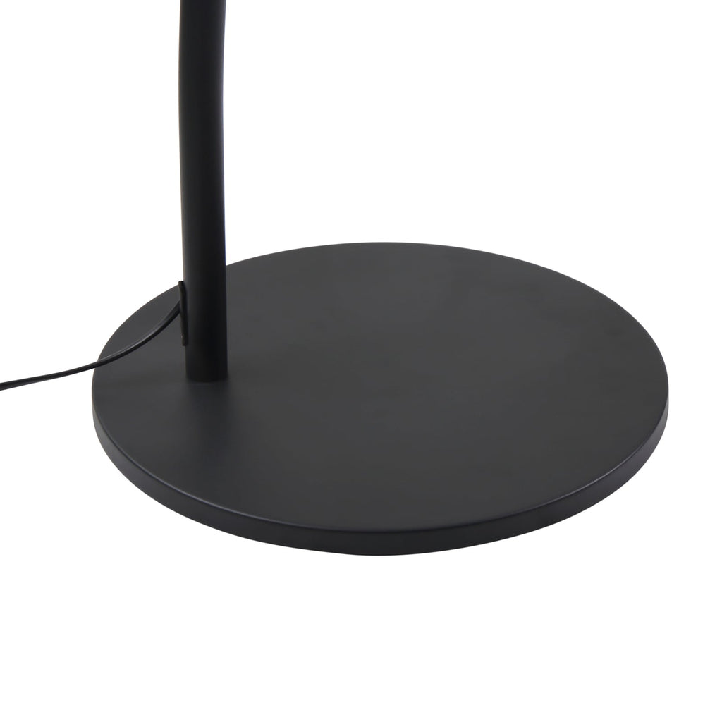 LED buegulvlampe Boga svart dimbar sideprofil